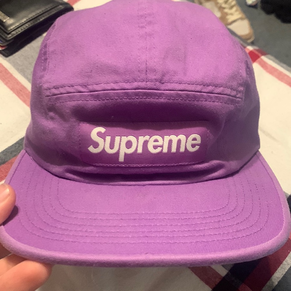 2019 supreme washed chino twill camp cap 'light purple'